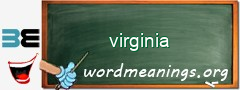 WordMeaning blackboard for virginia